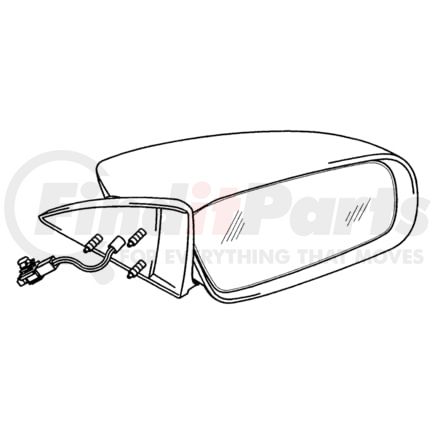 MR637482 by CHRYSLER - Door Mirror - Passenger Side, Caffe Latte, fits 2002-2003 Chrysler Sebring