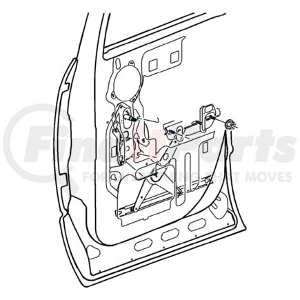 55276117AB by CHRYSLER - REGULATOR. Left. Rear Door Window. Diagram 1