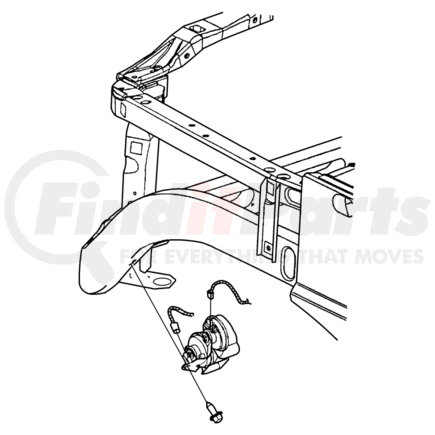 56043137AA by CHRYSLER - HORN AND BRACKET. Dual. Diagram 1