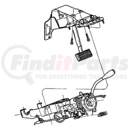 55351289AC by CHRYSLER - Steering Column - Non-Tilt, with Windshield Wiper Switch