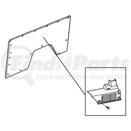 55347467AA by CHRYSLER - RETAINER. Trim Panel. Diagram 19