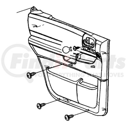 5JC651L5AB by CHRYSLER - PANEL. Left. Rear Door. Diagram 11