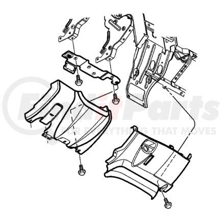 5JC40XDVAA by CHRYSLER - BEZEL. Instrument Panel. Lower. Diagram 34