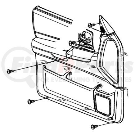 5JC661T5AB by CHRYSLER - PANEL. Right. Front Door. Diagram 1