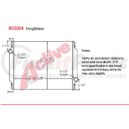 8000-04ST by ACTIVE RADIATOR - Freightliner Truck Truck & Bus Radiators