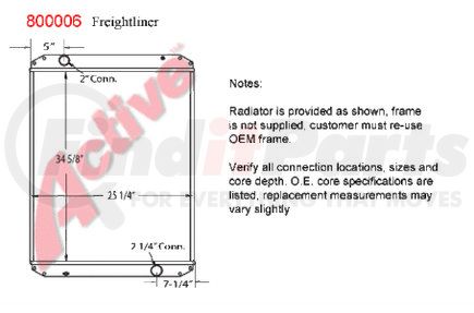 8000-06ST by ACTIVE RADIATOR - Freightliner Truck  Truck & Bus Radiators