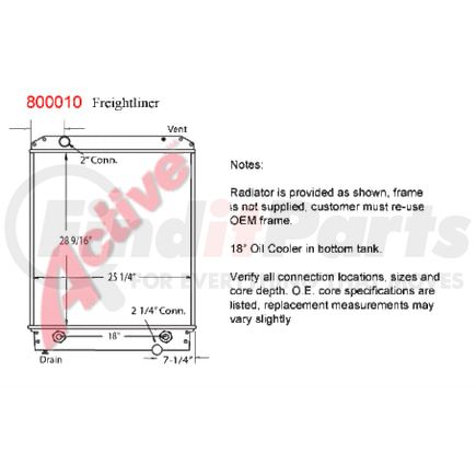 8000-10ST by ACTIVE RADIATOR - Freightliner Truck Truck & Bus Radiators