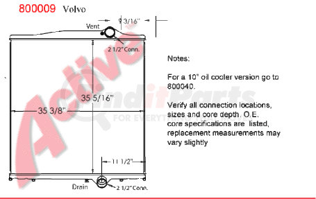 8000-09PT by ACTIVE RADIATOR - Volvo Truck  Truck & Bus Radiators