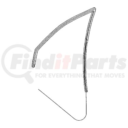 55257400AG by CHRYSLER - Door Window Glass Run Channel - Passenger Side, fits 2004 Dodge Dakota