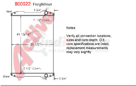 8000-22PT by ACTIVE RADIATOR - Freightliner Truck  Truck & Bus Radiators