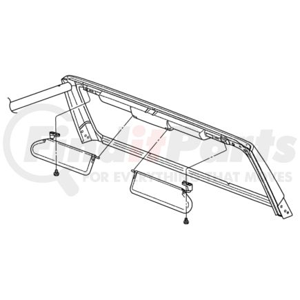 Chrysler 5JM141X9AB Sun Visor Sun Visor - Passenger Side, fits 2004-2006 Jeep Wrangler