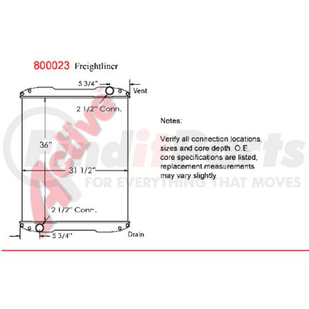 8000-23PT by ACTIVE RADIATOR - Freightliner Truck Truck & Bus Radiators