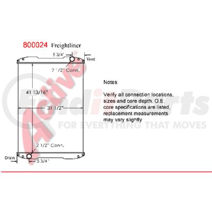 8000-24PT by ACTIVE RADIATOR - Freightliner Truck Truck & Bus Radiators