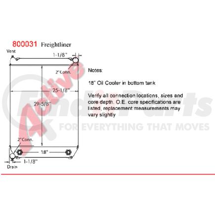 8000-31ST by ACTIVE RADIATOR - Ford / Sterling Truck  Truck & Bus Radiators