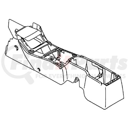 MR958962YA by CHRYSLER - Center Console - Brown, fits 2003-2005 Chrysler Sebring and Dodge Stratus