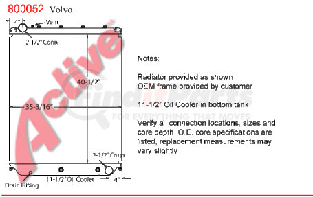 8000-52ST by ACTIVE RADIATOR - Freightliner Truck Truck & Bus Radiators