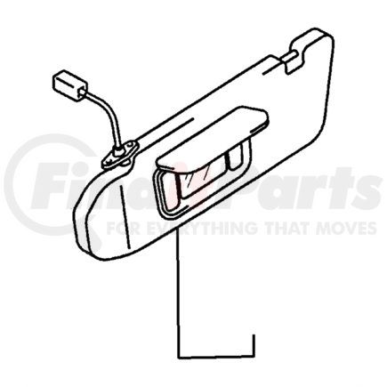 MR641666 by CHRYSLER - SUNVISOR. Left. lh. Diagram 5