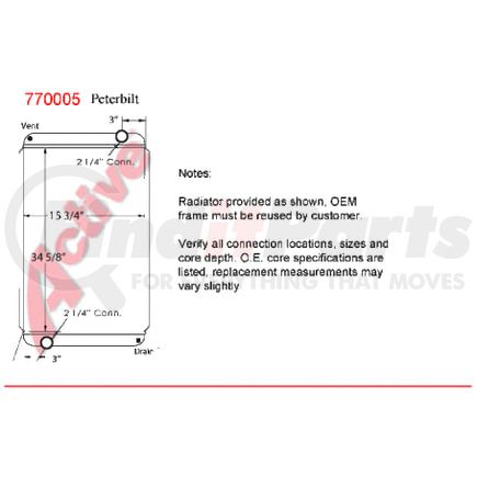 7700-05ST by ACTIVE RADIATOR - Peterbilt Truck  Truck & Bus Radiators