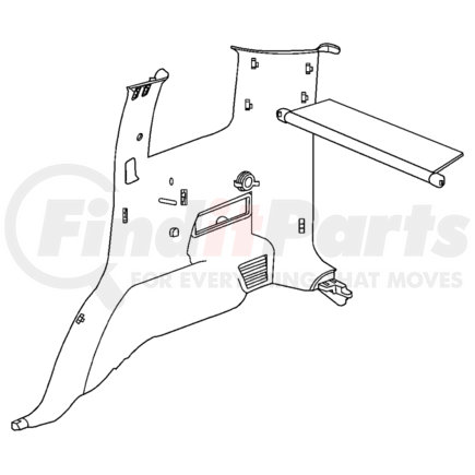 5HG55WL5AO by CHRYSLER - Interior Quarter Panel Trim Panel - Passenger Side, fits 2004 Jeep Liberty