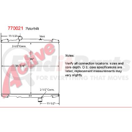 7700-21ST by ACTIVE RADIATOR - Peterbilt Truck Truck & Bus Radiators