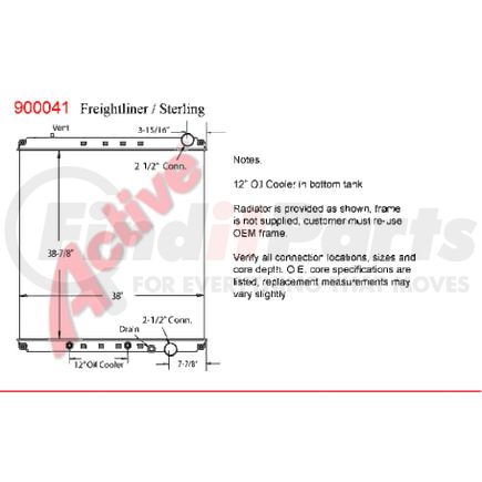 9000-41ST* by ACTIVE RADIATOR - Ford / Sterling Truck Truck & Bus Radiators
