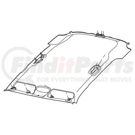 5KF89TL2AA by CHRYSLER - VISOR. Left. Diagram 2