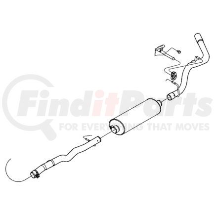 52013532AB by CHRYSLER - TAILPIPE. Exhaust. Diagram 6
