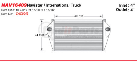 NAV16409-N by ACTIVE RADIATOR - Navistar Truck Charge Air Coolers