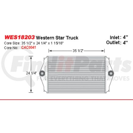 WES18203-N by ACTIVE RADIATOR - Western Star Truck  Charge Air Coolers