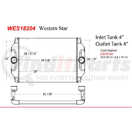 WES18204-N by ACTIVE RADIATOR - Western Star Truck  Charge Air Coolers