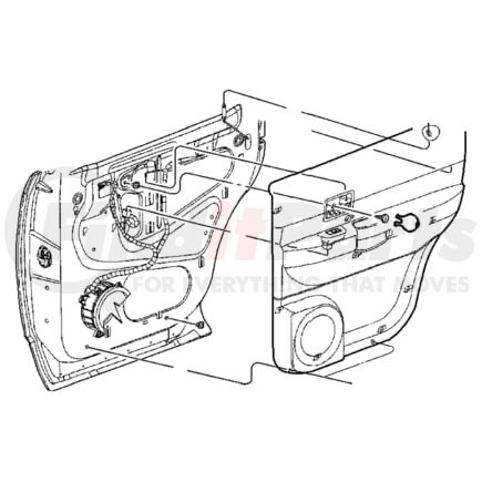 Chrysler 5HS031J3AN Door Interior Trim Panel Door Interior Trim Panel - Rear, Driver Side, fits 2004-2009 Dodge Durango