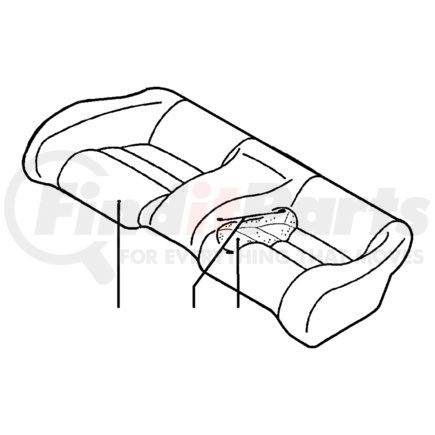 MN121012YA by CHRYSLER - COVER. Rear Seat Cushion. Diagram 14