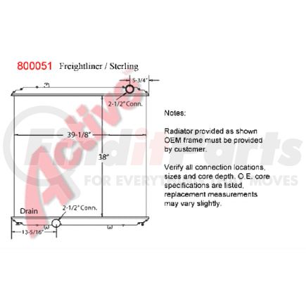 8000-51ST by ACTIVE RADIATOR - Freightliner Truck Truck & Bus Radiators