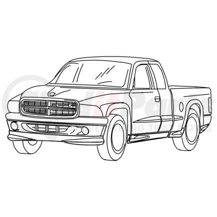 5JK95DX8AB by CHRYSLER - CLADDING. Left. Quarter Panel. Diagram 4