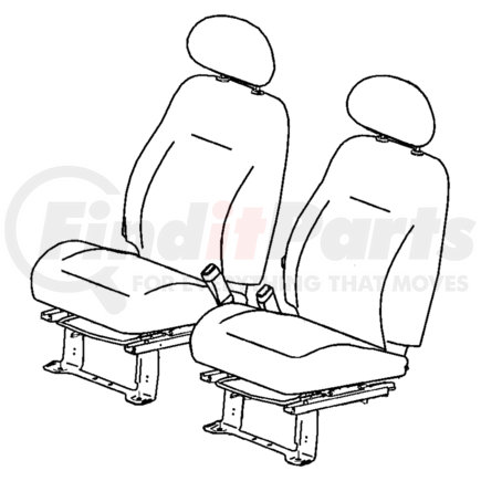 1BL051DVAA by CHRYSLER - COVER. Left. Front Seat Cushion. Diagram 4