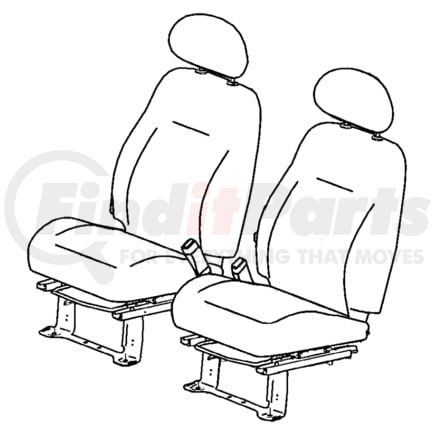 1CC441FLAA by CHRYSLER - COVER. Right. Front Seat Cushion. Diagram 5