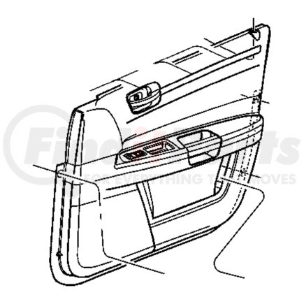 1AF551D1AB by CHRYSLER - PANEL. Left. Front Door Trim. Diagram 1