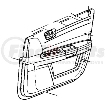 1BG701DDAB by CHRYSLER - Door Interior Trim Panel - Front, fits 2005 Chrysler 300