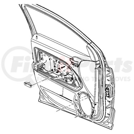 1FJ951KAAC by CHRYSLER - Door Interior Trim Panel - Front, Driver Side, fits 2007-2008 Jeep Compass