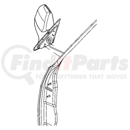 1DY111BMAC by CHRYSLER - MIRROR. Left. Outside, Rearview, Electric, Heated. Diagram 1