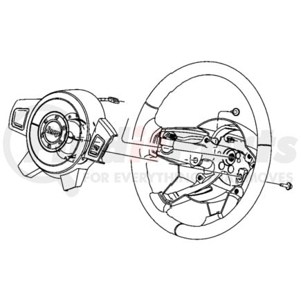 Chrysler 1FM34XDVAA Steering Wheel Back Cover Steering Wheel Back Cover - fits 2007 Jeep Commander
