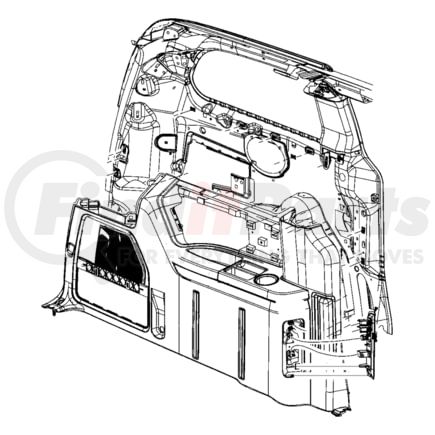 1ER68XT1AF by CHRYSLER - Interior Quarter Panel Trim Panel - Passenger Side