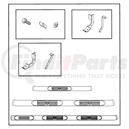 68020969AB by CHRYSLER - Truck Cab Side Step - Driver Side, fits 2008 Dodge Ram 1500