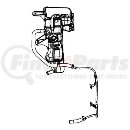 55038140AA by CHRYSLER - Engine Coolant Recovery Kit - Hose Only