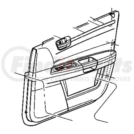 1LE881J1AB by CHRYSLER - PANEL. Right. Front Door Trim. Diagram 1