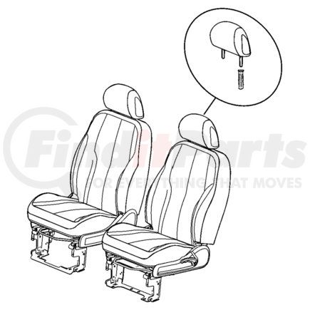 1CW791K2AA by CHRYSLER - COVER. Left. Front Seat Back. Diagram 3