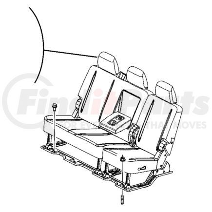 1DP961J3AA by CHRYSLER - COVER. Rear Seat Back. Diagram 2