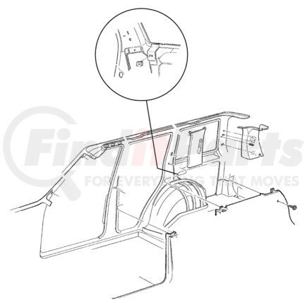 5FM57RC1AB by CHRYSLER - PANEL. Left. C Pillar. Diagram 4