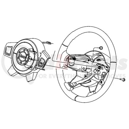 5JZ04XDVAC by CHRYSLER - Steering Wheel - 4 Spokes, Med Slate Gray, fits 2006-2007 Jeep Commander