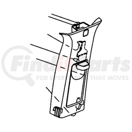 1DP52DKAAC by CHRYSLER - Body B-Pillar - Passenger Side, Upper, Center, fits 2008 Jeep Liberty